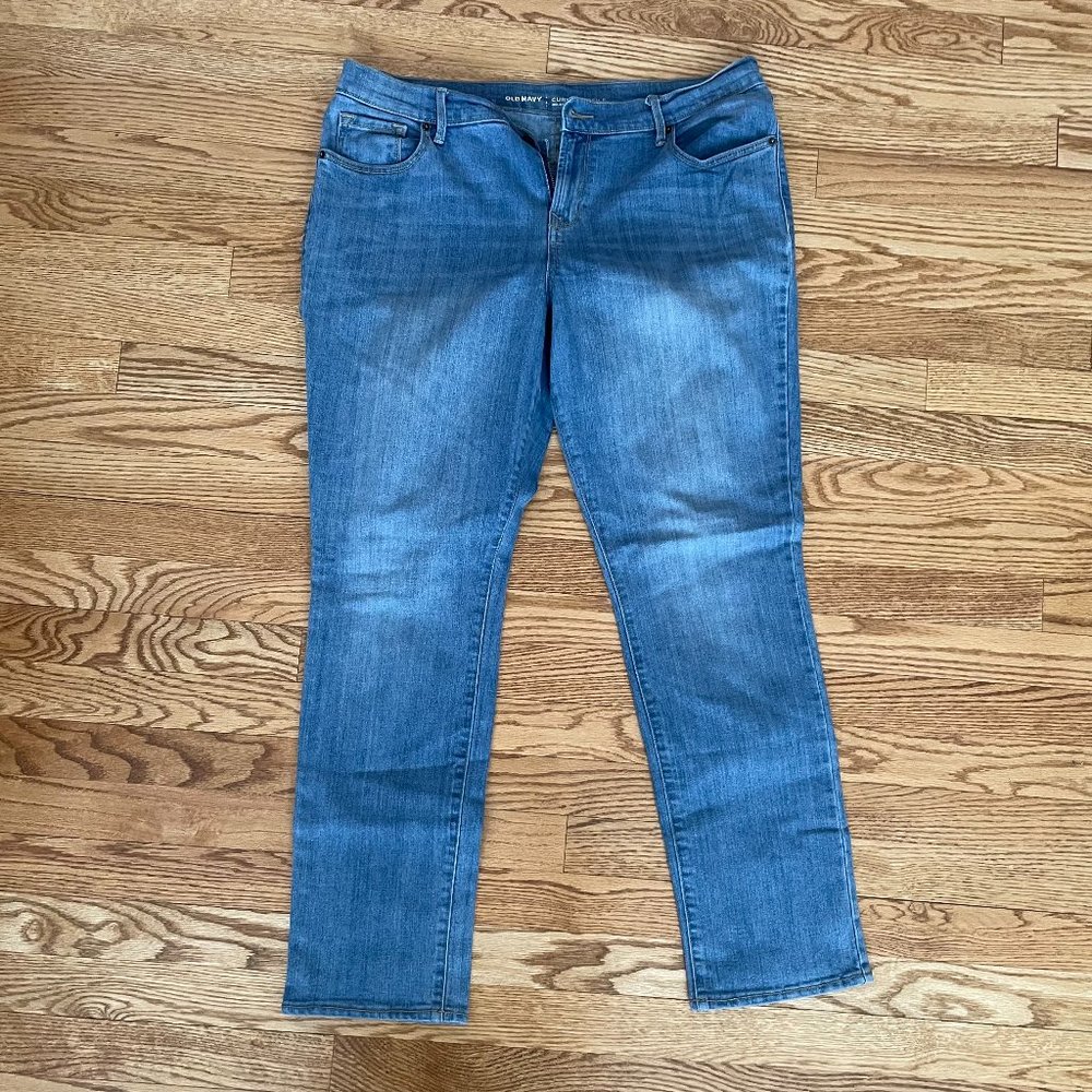 Light Wash Old Navy Curvy Profile Jeans - Size 12 Regular, Midrise